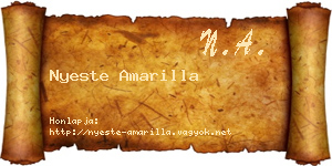 Nyeste Amarilla névjegykártya